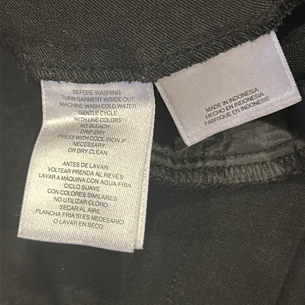 Anne Klein Trousers Dress Pants 12P Black w Gold Hardware - Picture 7 of 16